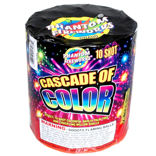(G-088) Cascade Of Color, 10 Shot (Case Pack:8/1)