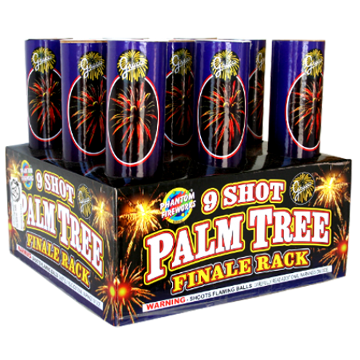 (G-640) 9 Shot Palm Tree Finale (Case Pack: 4/1)