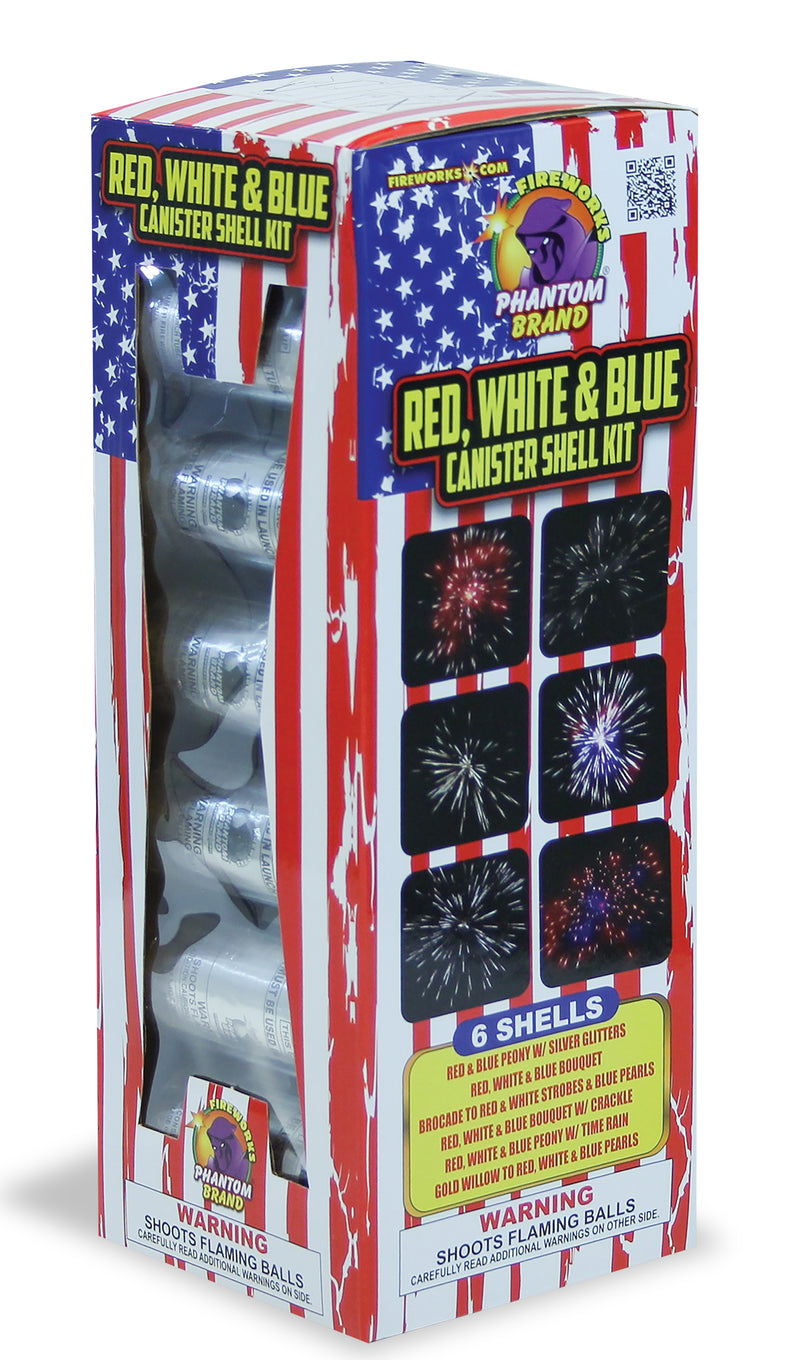 (G-461) RED, WHITE, & BLUE CANISTER