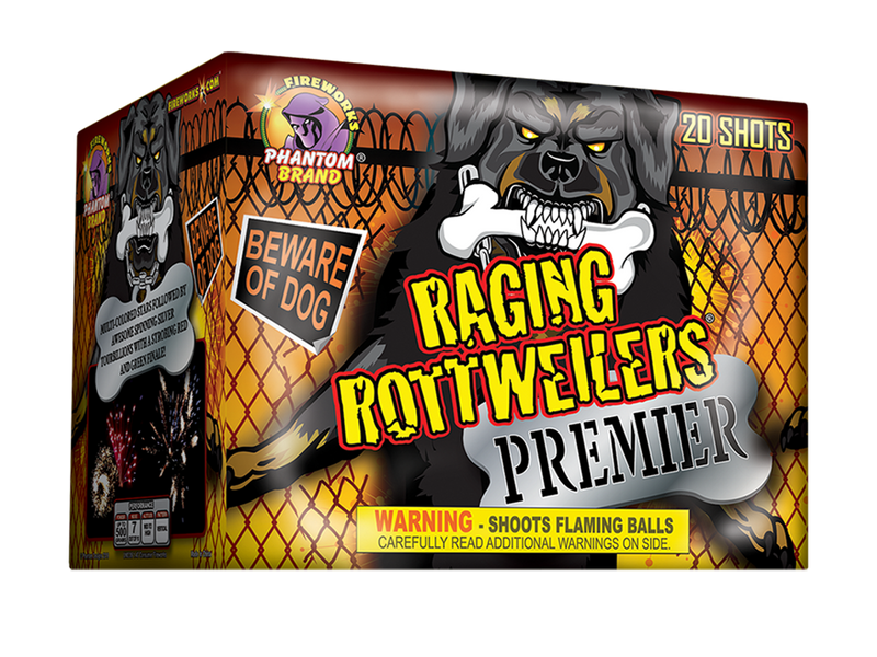 (G-454) Raging Rottweiler Premier, 20 Shot  (Case Pack:4/1)