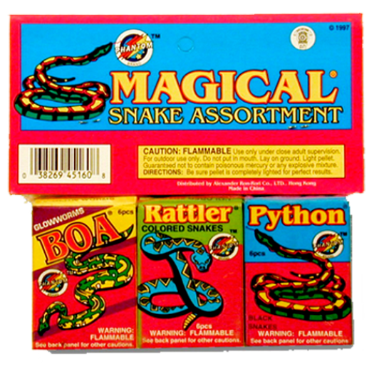 (45160) Snake Bag Assortment 6 Piece Bag (Case Pack:144/6)