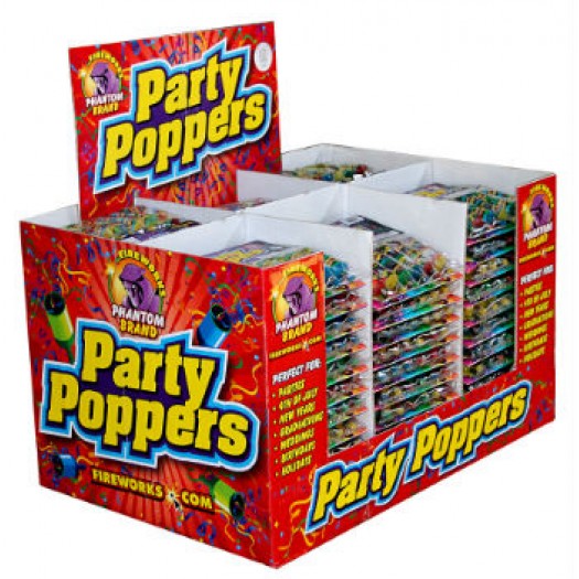 (B-470) Party Popper 12 Piece Bag Display (Case Pack:144/12)