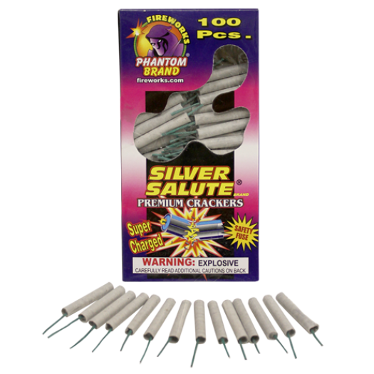 (F-005) Silver Salute Firecrackers 100 Pack(Case Pack:100/100)