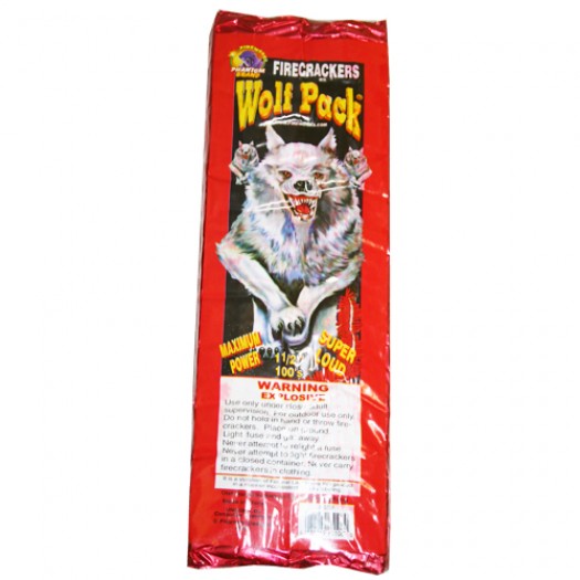 (F-010F) Wolfpack 100 Strip Firecrackers (Case Pack: 8/20/100)