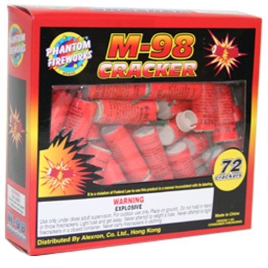 (F-051A) M-98 Firecrackers, 72 Ct.(Case Pack:20/72)