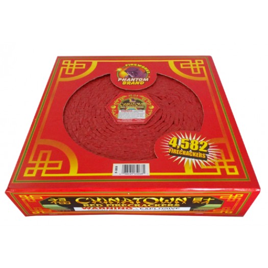 (F-068) Chinatown 4582 Strip All Red Firecrackers (Case Pack: 3/4582)