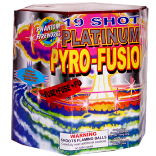 (G-023C) Platinum Pyro-Fusion, 18 Shot (Case Pack:8/1)