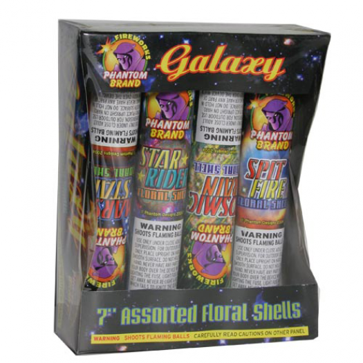 (G-250A) 7 Inch Assorted Floral Shells (Case Pack: 36-4)