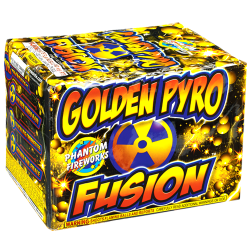 (G-040) Golden Pyro Fusion, 18 Shot (Case Pack:6/1)