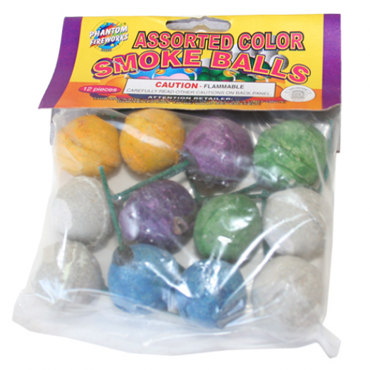 (P-014) Color Smoke Balls, Clay (Case Pack:20/6/12)