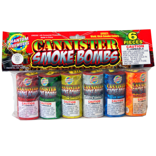 (P-022) Canister Smoke Bombs, 6 Pc. Bag (Case Pack:24/6)