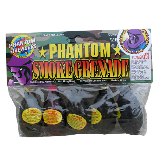 (P-030Q) Smoke Grenade, 5 Pc. Bag PDQ (Case Pack:32/5)