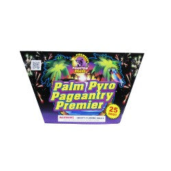 (G-414) Palm Pyro Pageantry Premiere, 25 Shot (Case Pack: 2/1)